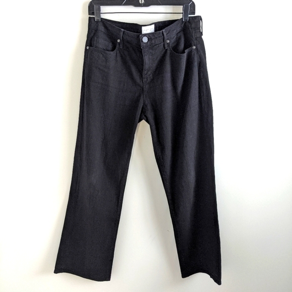 Parker Smith Bombshell Fit Cropped Slit Hem Black Jean 29 Straight Leg Capri - Picture 1 of 11